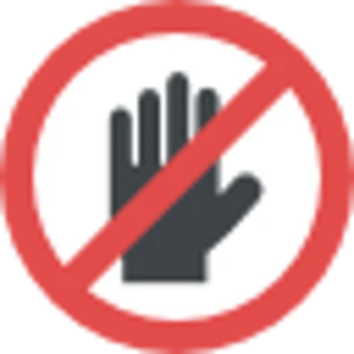 Verbotszeichen mit durchgestrichener Handfläche
